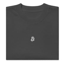 Lade das Bild in den Galerie-Viewer, Bitcoin Logo Oversized Shirt - Dark Grey