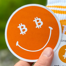 Lade das Bild in den Galerie-Viewer, Happy Bitcoin Smiley Sticker - Orange
