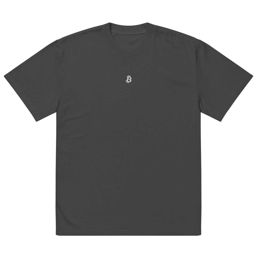 Bitcoin Logo Oversized Shirt - Dark Grey